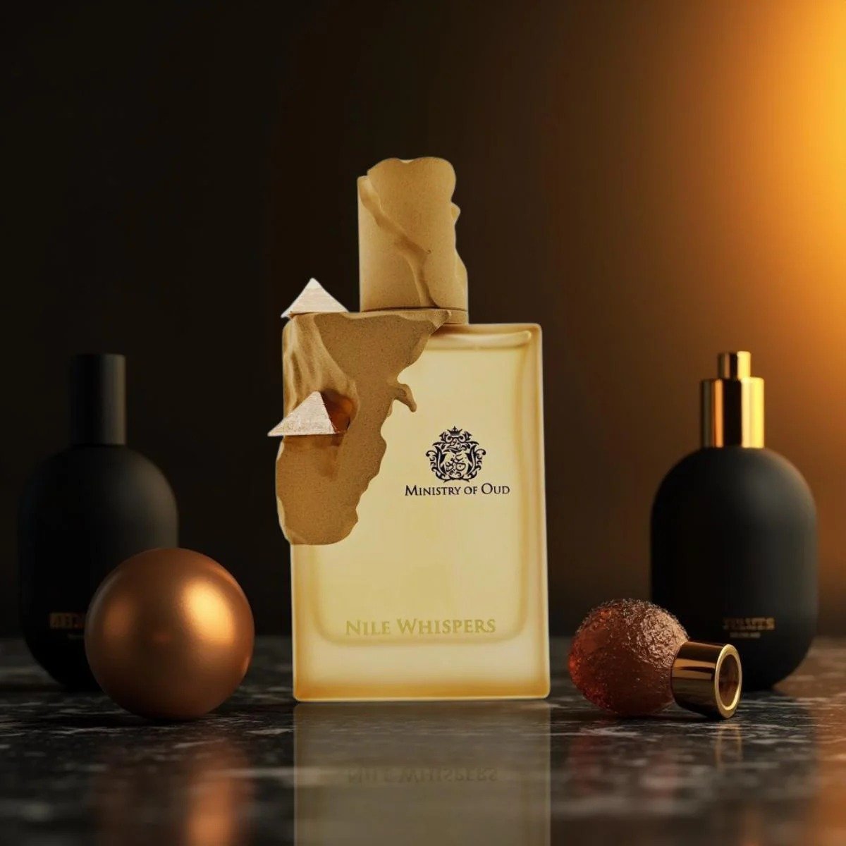 Woody Leather Fragrance with Bergamot, Saffron, Patchouli and Musk